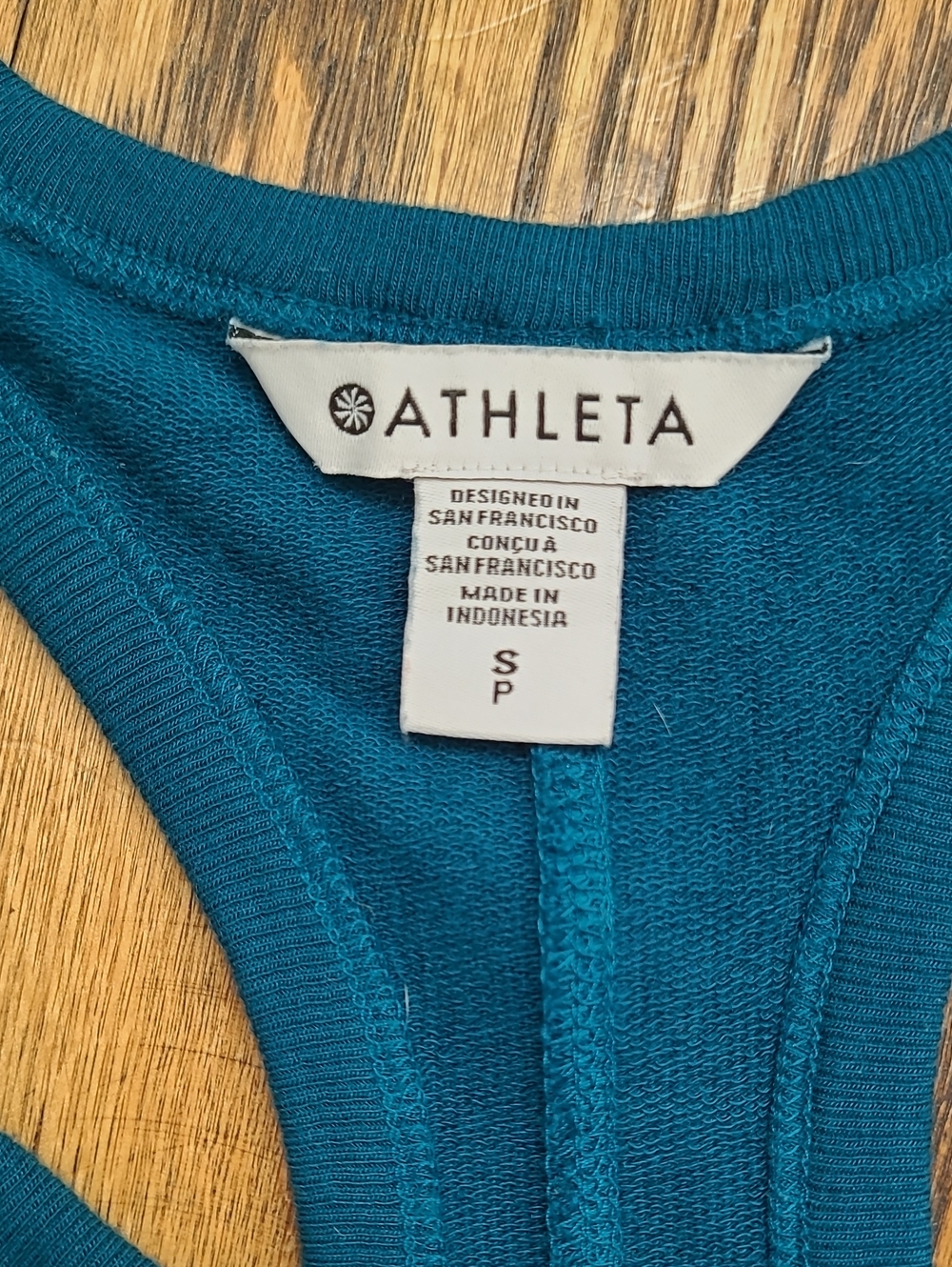 Athleta Teal Racerback Romper Size Small - Picture 2 of 6